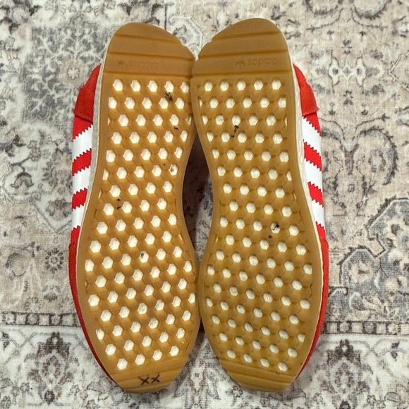 Adidas Iniki Runner Red and White Gum Ultra Boost Athletic Shoes - Like New! - Picture 8 of 9